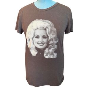 Allmade Dolly Parton Graphic T-Shirt Charcoal Gray Tri-Blend Tee XL